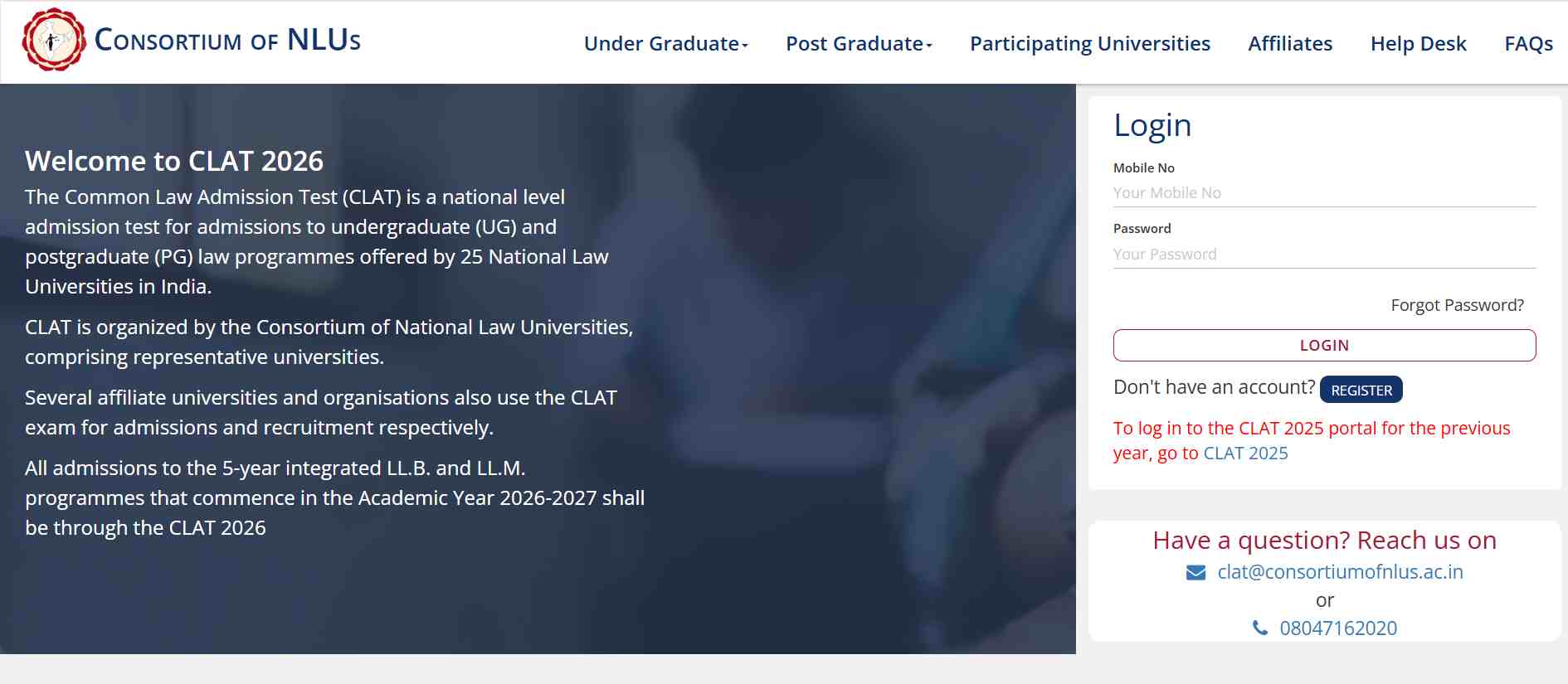 CLAT 2026 Application Edit Window Open